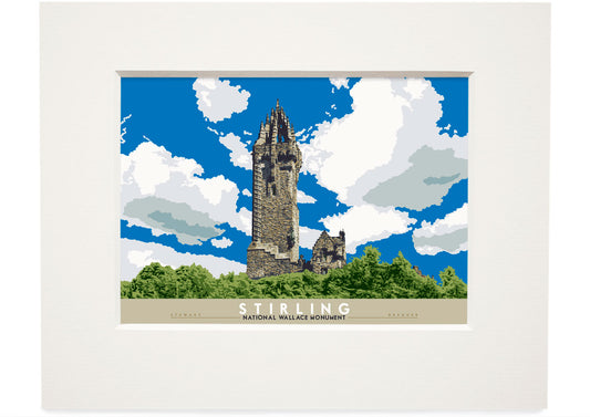 Stirling: National Wallace Monument – small mounted print