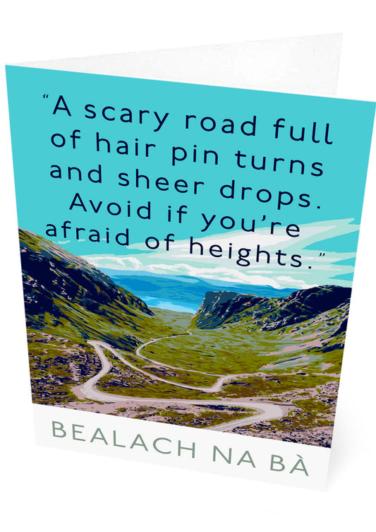The Bealach na Bà is scary – card