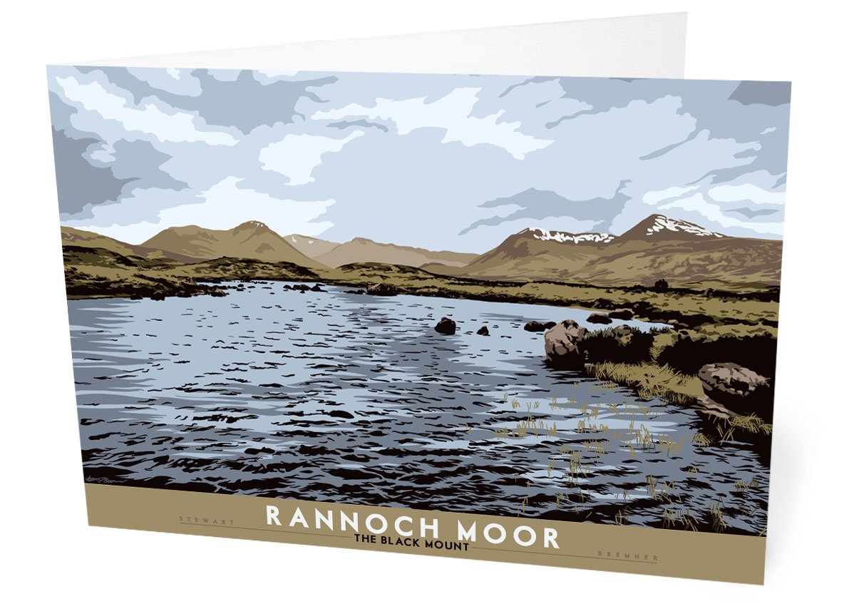 Rannoch Moor: The Black Mount – card - natural - Indy Prints by Stewart Bremner