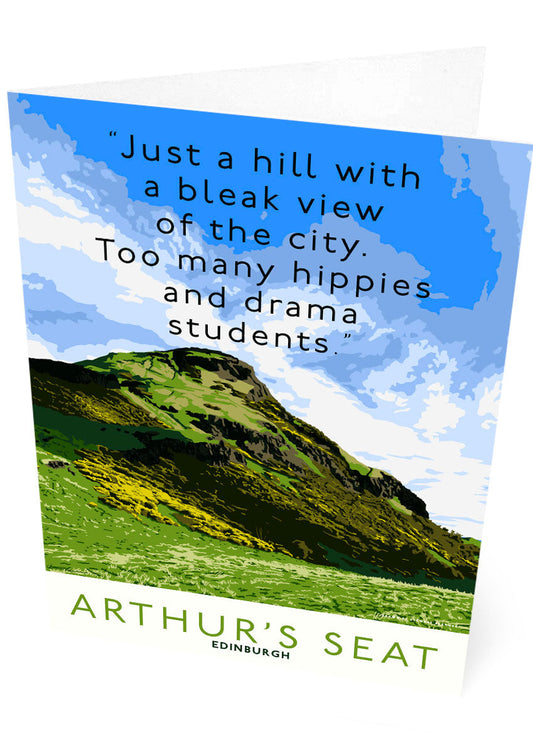 There are too many hippies on Arthur’s Seat – card