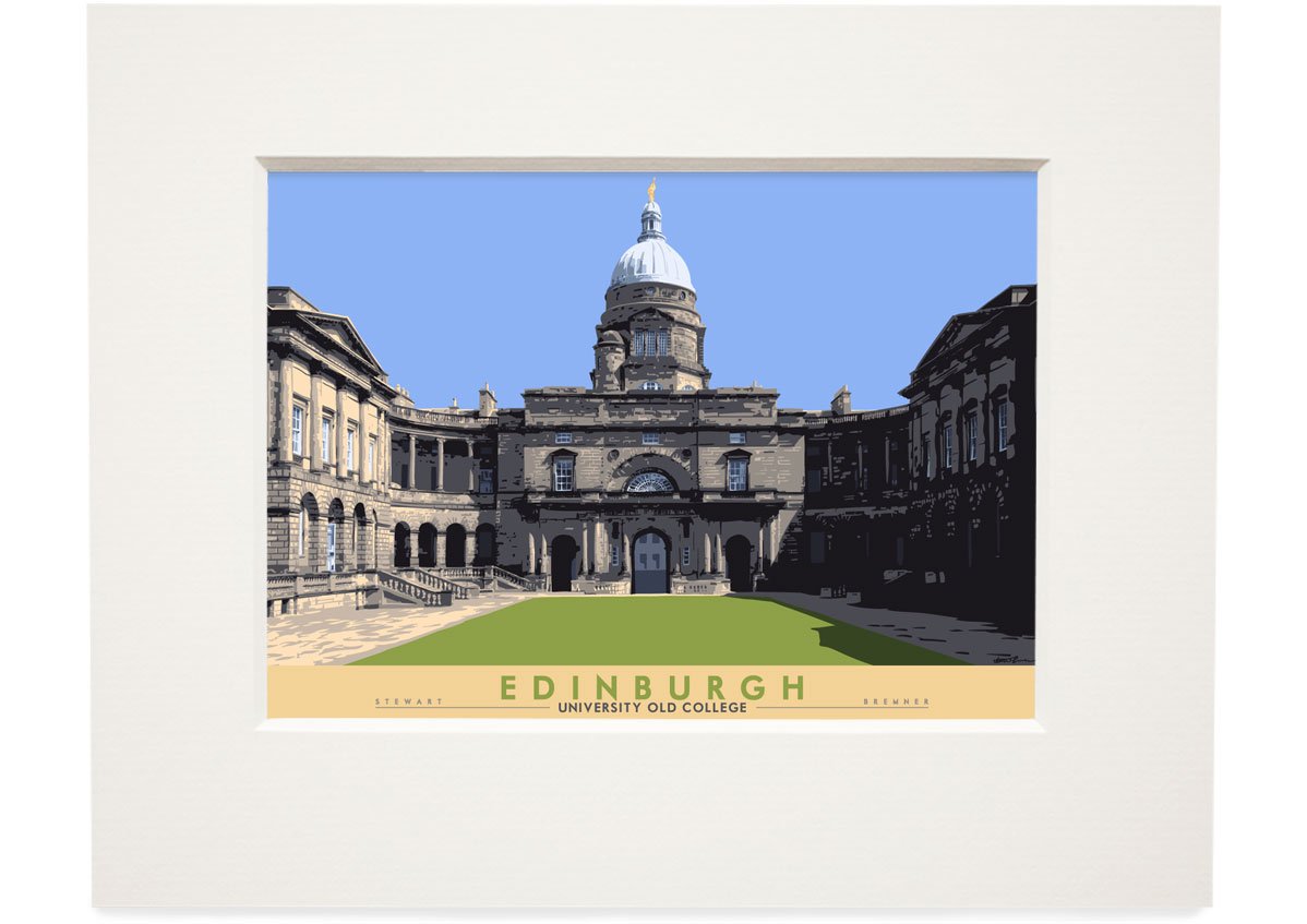 Edinburgh: University Old College – small mounted print - natural - Indy Prints by Stewart Bremner