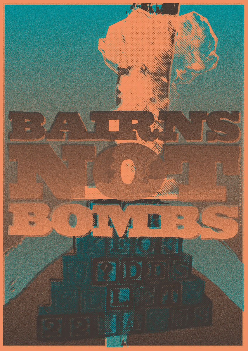 Bairns not bombs – giclée print - Indy Prints by Stewart Bremner