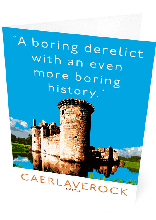 Caerlaverock Castle must be one of the most boring places ever – card