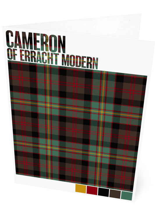 Cameron of Erracht Modern tartan – set of two cards