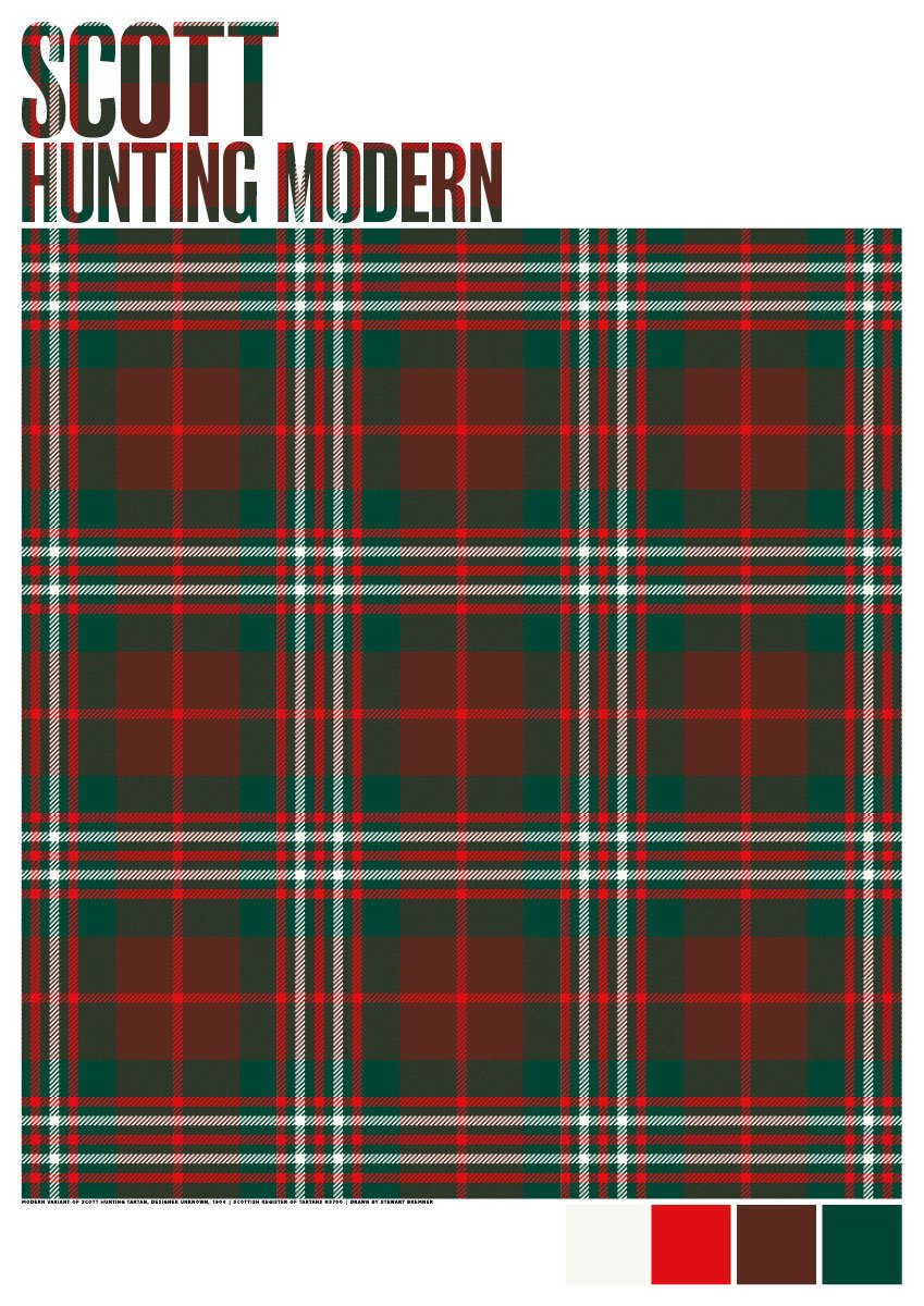 Scott Hunting Modern tartan – giclée print