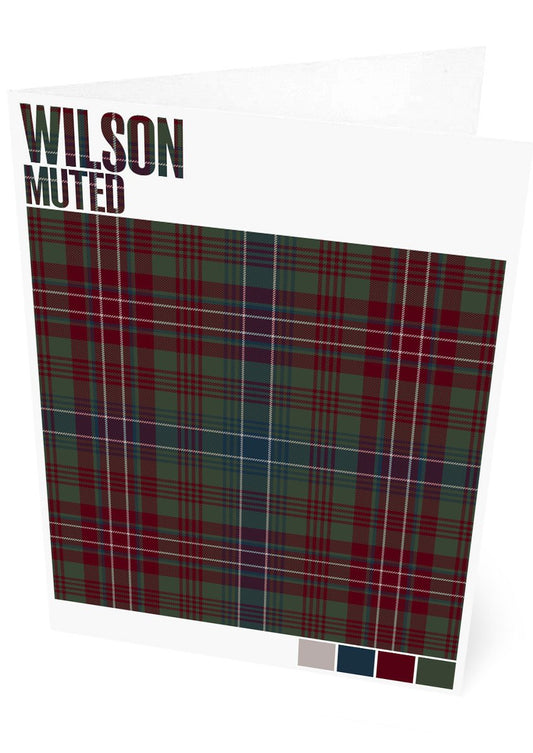 Wilson Muted tartan – set of two cards
