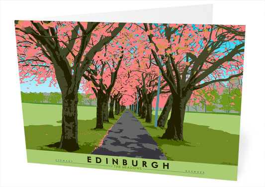Edinburgh: Spring Time in The Meadows – card