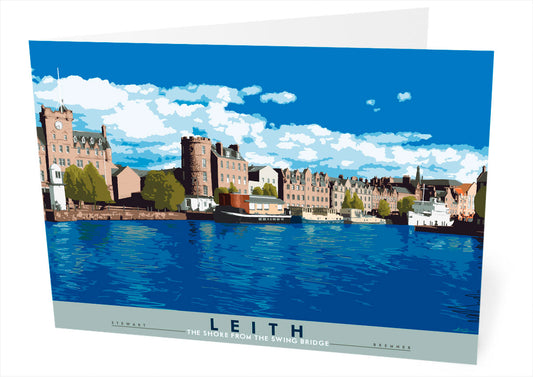 Leith: The Shore from the Swing Bridge – card
