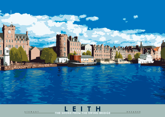 Leith: The Shore from the Swing Bridge – giclée print