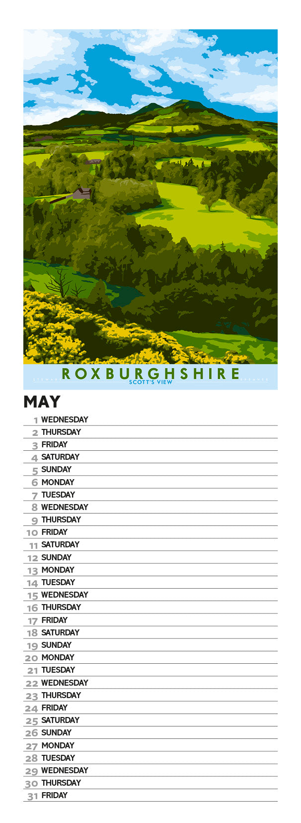 Bonnie Scotland – 2024 slimline calendar