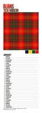 Tartans of Scotland – 2024 slimline calendar