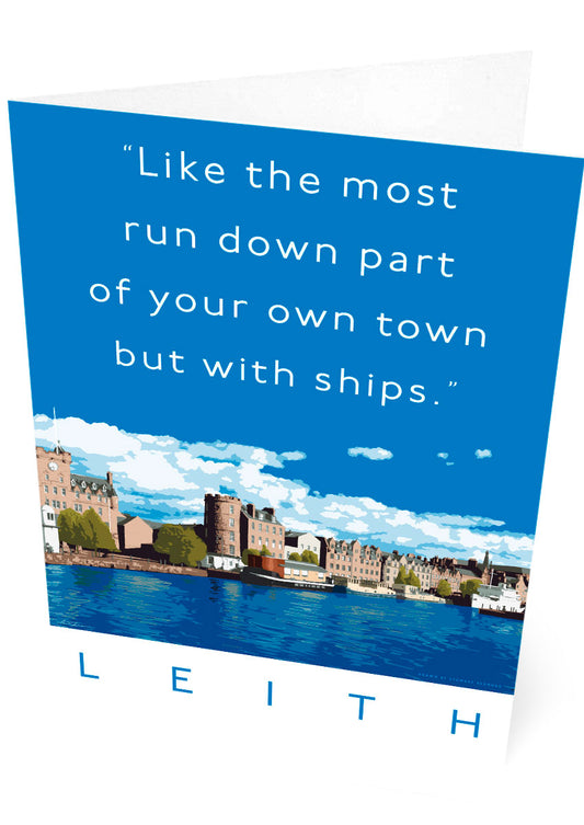 Leith is run down (with ships) – card