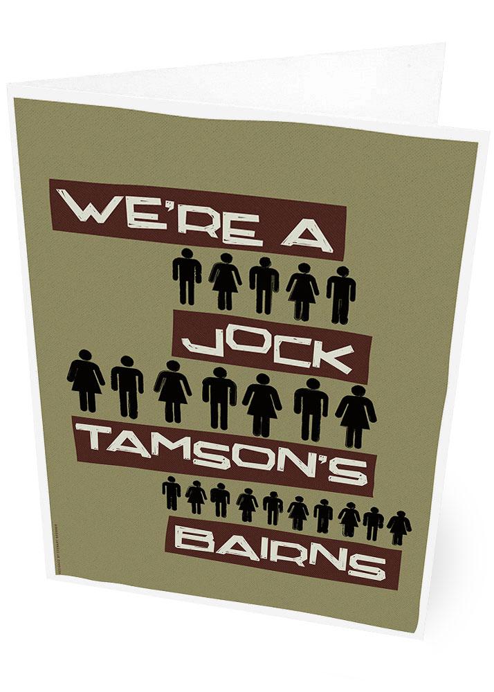 We're a Jock Tamson's bairns – card - green - Indy Prints by Stewart Bremner