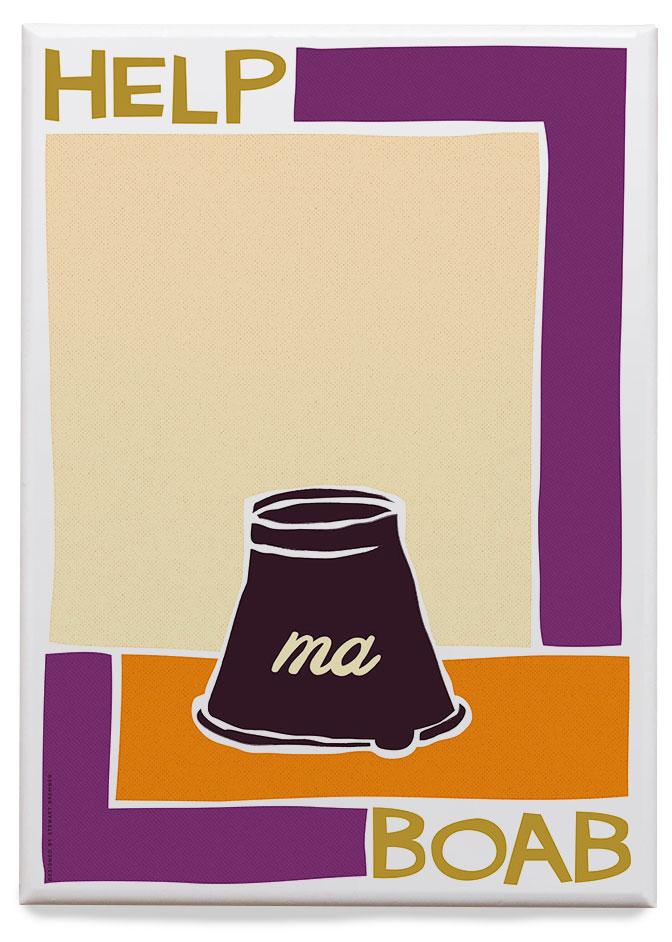 Help ma boab – magnet - purple - Indy Prints by Stewart Bremner