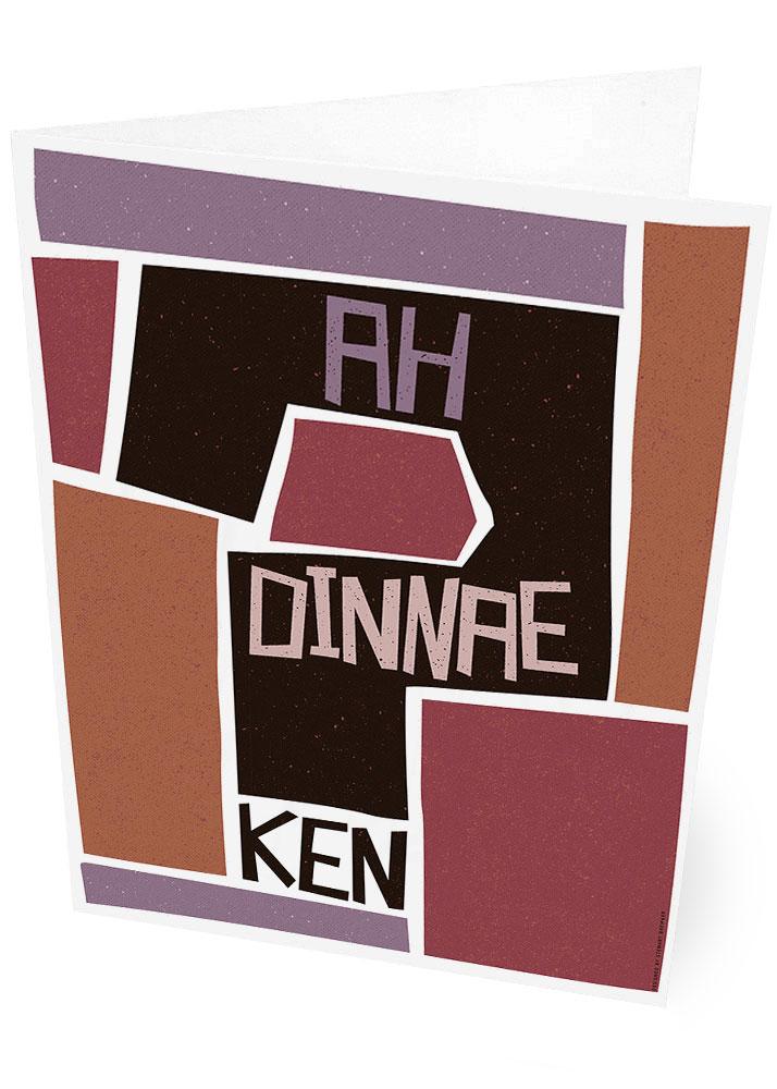 Ah dinnae ken – card - violet - Indy Prints by Stewart Bremner