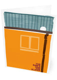 The baw's oan the slates – card - orange - Indy Prints by Stewart Bremner