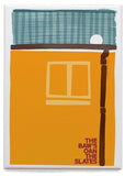 The baw's oan the slates – magnet - orange - Indy Prints by Stewart Bremner
