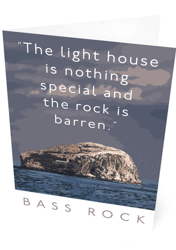 The Bass Rock is barren – card