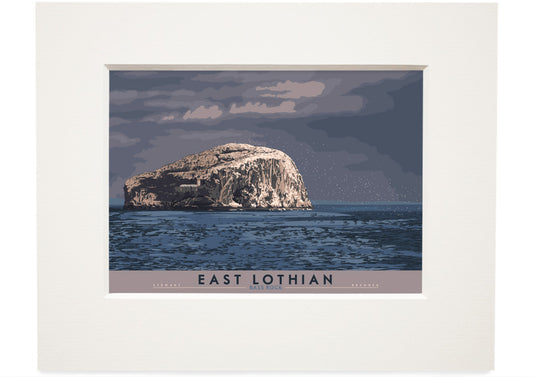 East Lothian: Bass Rock – small mounted print - natural - Indy Prints by Stewart Bremner