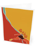 Gie it laldy – runner – card - red - Indy Prints by Stewart Bremner