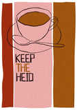 Keep the heid – giclée print - pink - Indy Prints by Stewart Bremner