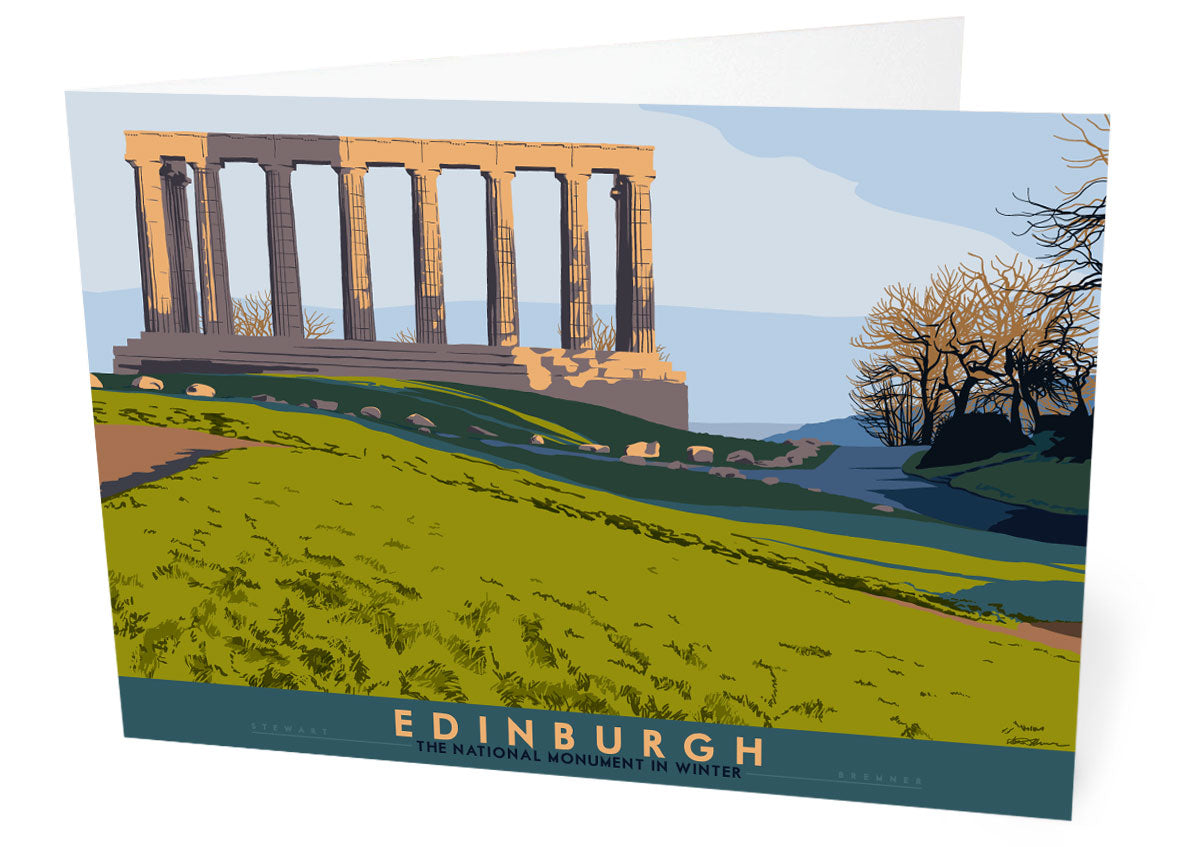 Edinburgh: National Monument – card - natural - Indy Prints by Stewart Bremner