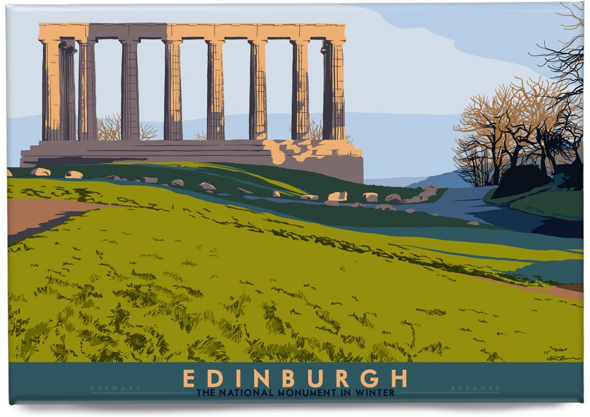 Edinburgh: National Monument – magnet - natural - Indy Prints by Stewart Bremner