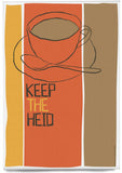 Keep the heid – magnet - orange - Indy Prints by Stewart Bremner