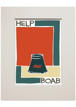 Help ma Boab – small mounted print - Indy Prints by Stewart Bremner
