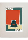 Help ma Boab – small mounted print - red - Indy Prints by Stewart Bremner