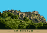 Edinburgh: the Castle from Princes Street Gardens – poster - natural - Indy Prints by Stewart Bremner