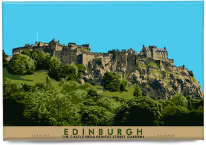 Edinburgh: the Castle from Princes Street Gardens – magnet