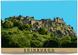 Edinburgh: the Castle from Princes Street Gardens – magnet - natural - Indy Prints by Stewart Bremner