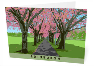 Edinburgh: Spring Time in The Meadows – card