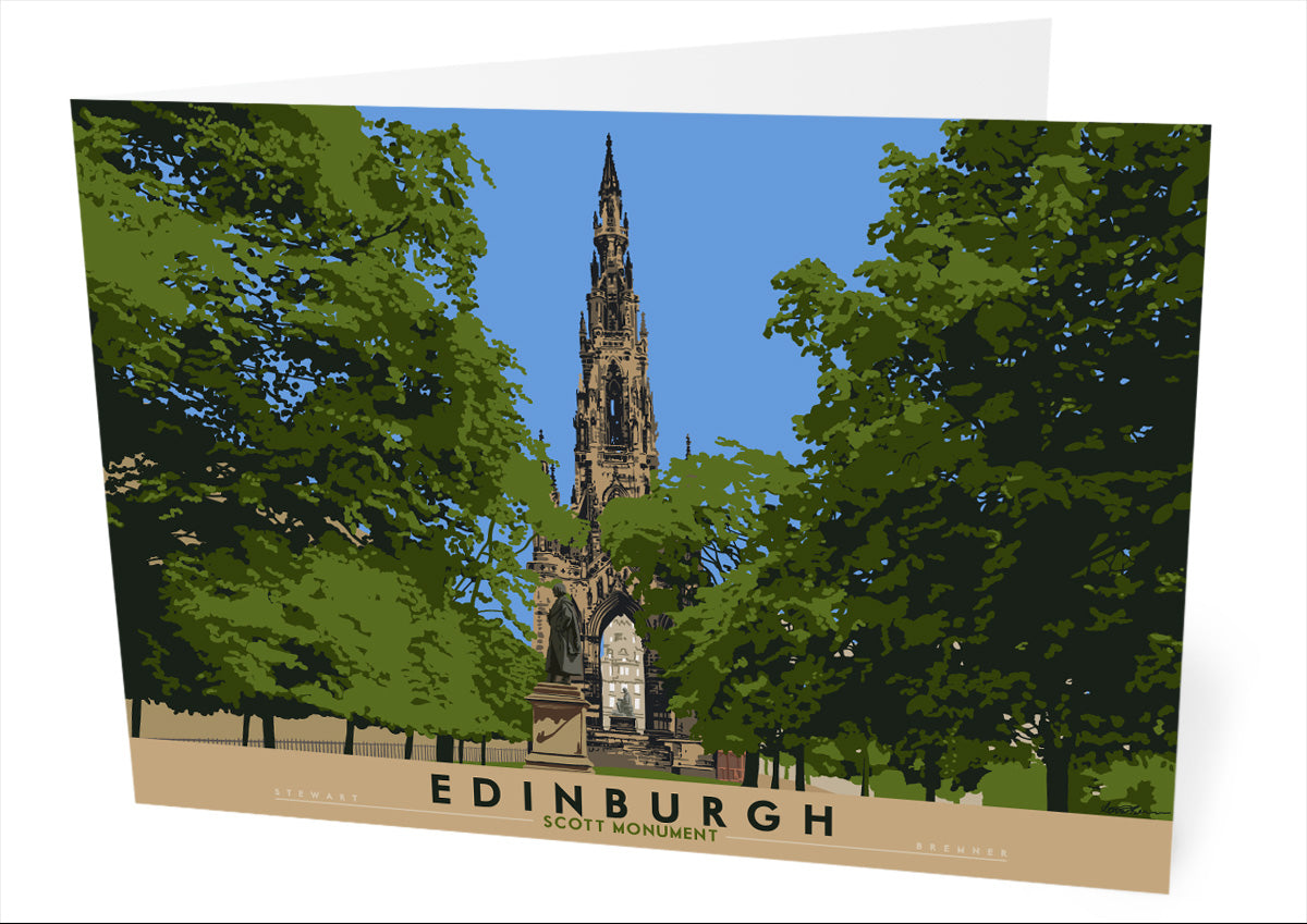 Edinburgh: Scott Monument – card - natural - Indy Prints by Stewart Bremner