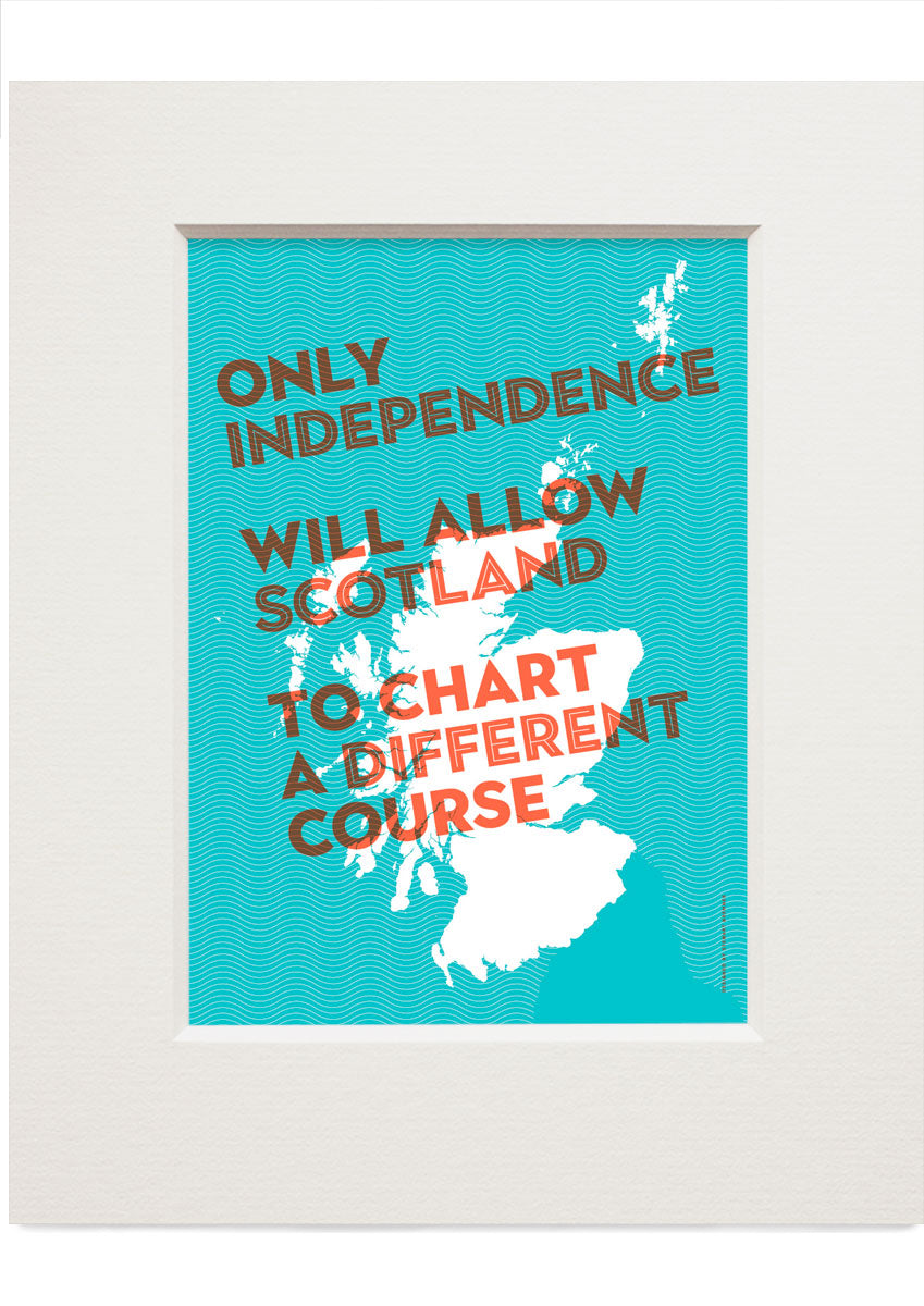 Chart a different course – small mounted print