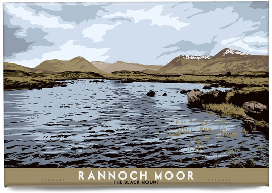 Rannoch Moor: The Black Mount – magnet - natural - Indy Prints by Stewart Bremner