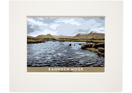 Rannoch Moor: The Black Mount – small mounted print - natural - Indy Prints by Stewart Bremner