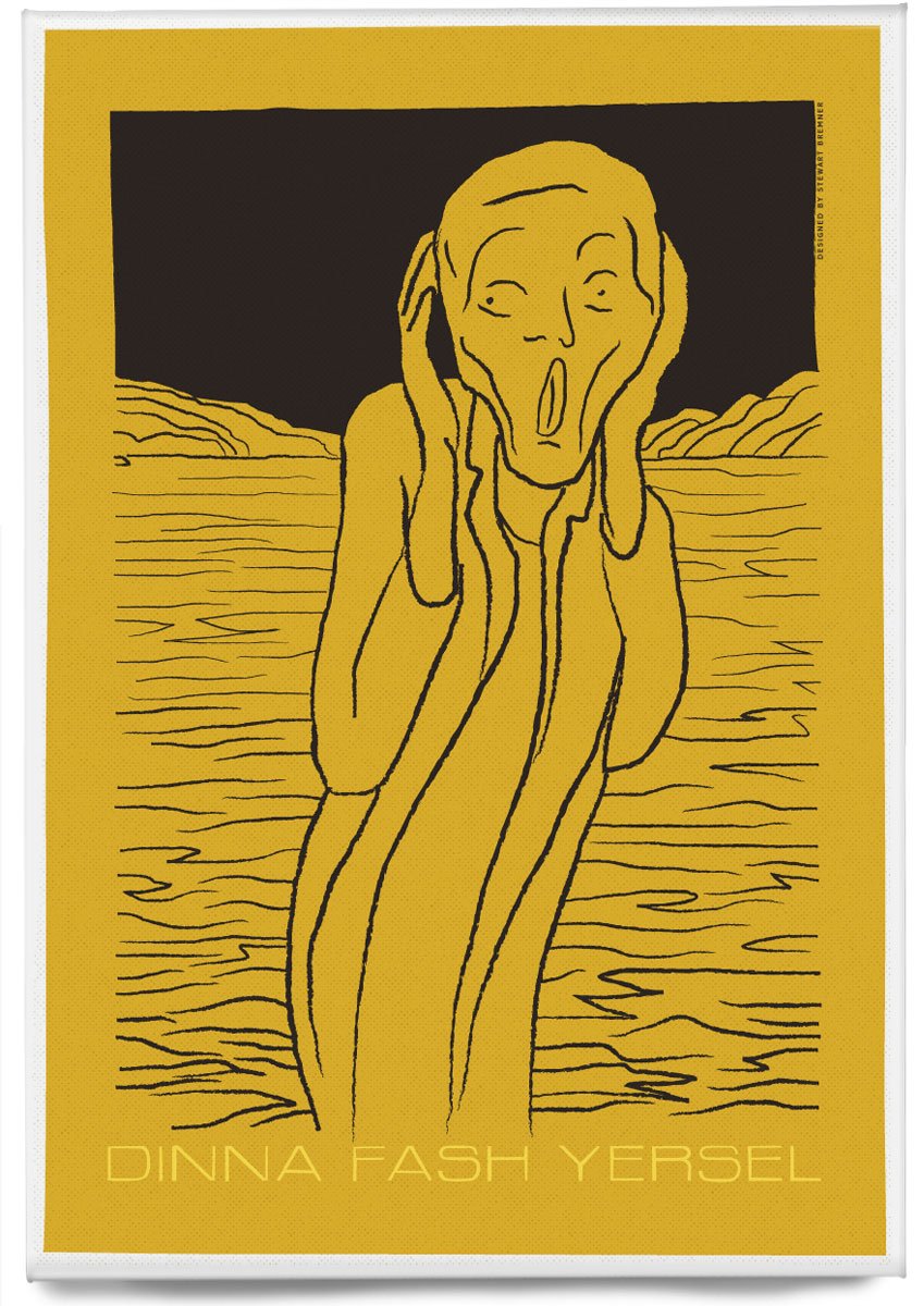 Dinna fash yersel – magnet - yellow - Indy Prints by Stewart Bremner