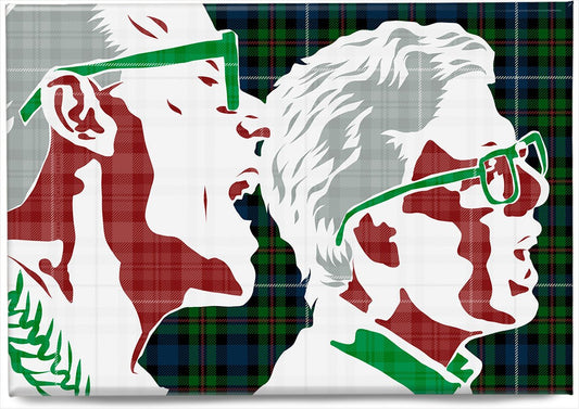 The Proclaimers on Robertson hunting ancient tartan – magnet - Indy Prints by Stewart Bremner