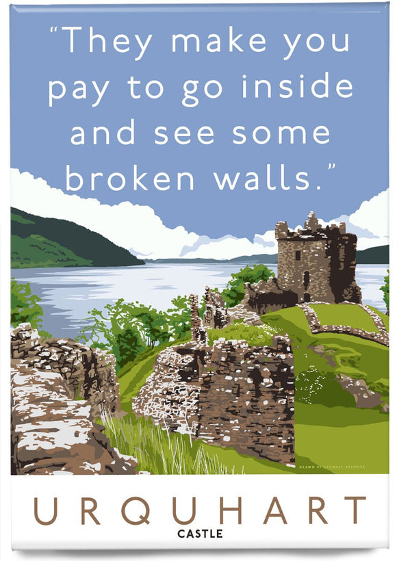 The broken walls of Urquhart Castle – magnet