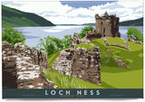 Loch Ness: Urquhart Castle – magnet - natural - Indy Prints by Stewart Bremner