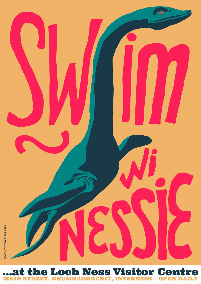 Swim wi Nessie – giclée print
