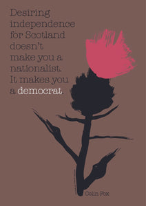It makes you a democrat – poster - Indy Prints by Stewart Bremner