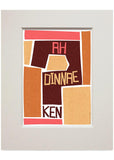 Ah dinnae ken – small mounted print - brown - Indy Prints by Stewart Bremner