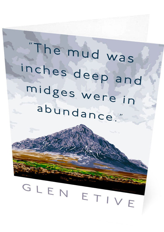 Glen Etive is muddy – card