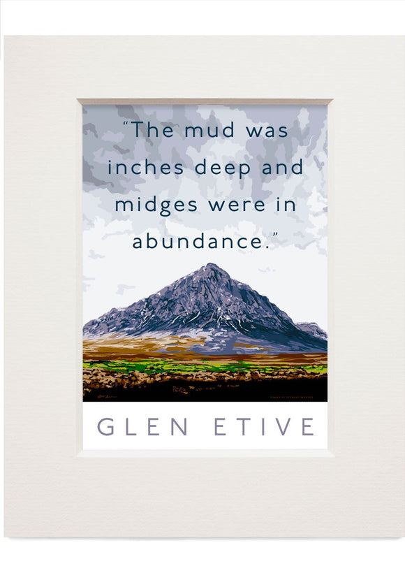Glen Etive is muddy – small mounted print