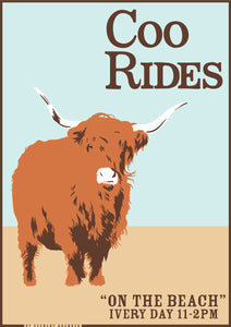 Coo rides – poster - Indy Prints by Stewart Bremner