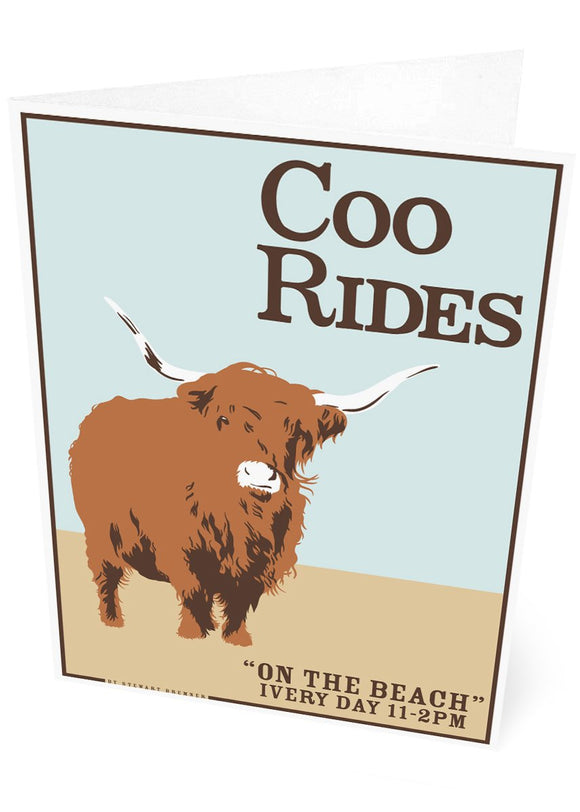 Coo rides – card - Indy Prints by Stewart Bremner
