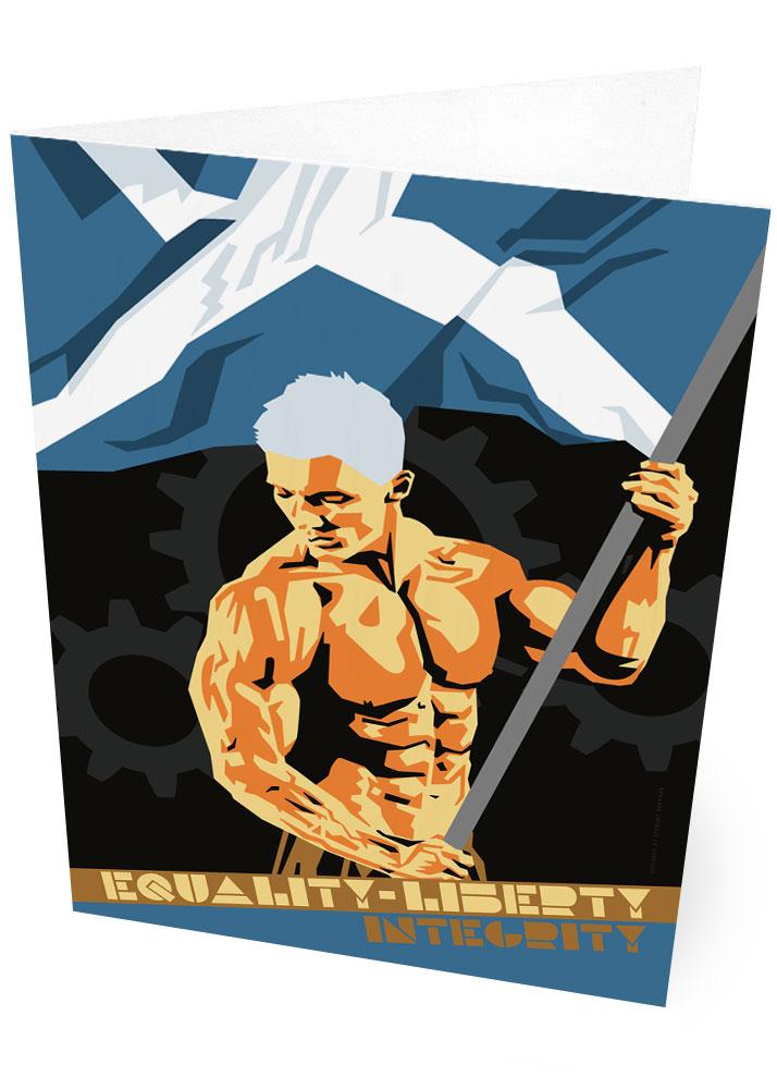 Equality, liberty, integrity – card - Indy Prints by Stewart Bremner